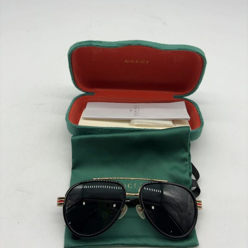Gucci Black Green 58mm Sunglasses